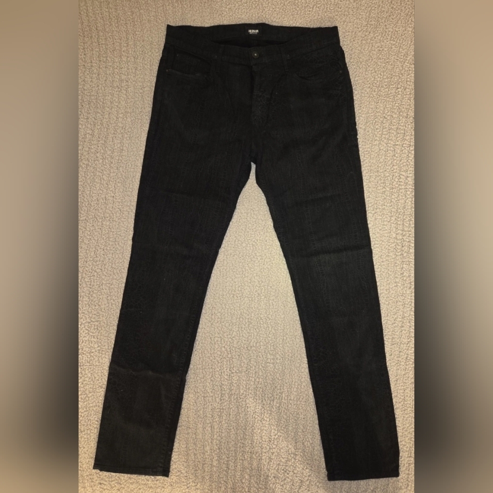 Hudson Sartore Men's Dark Black Skinny Jeans